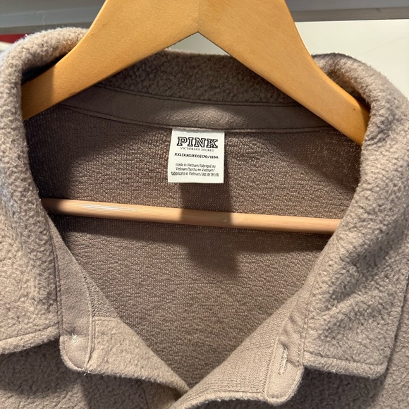 PINK - VS -Button-Up Shirt in Taupe - Picture 8 of 12